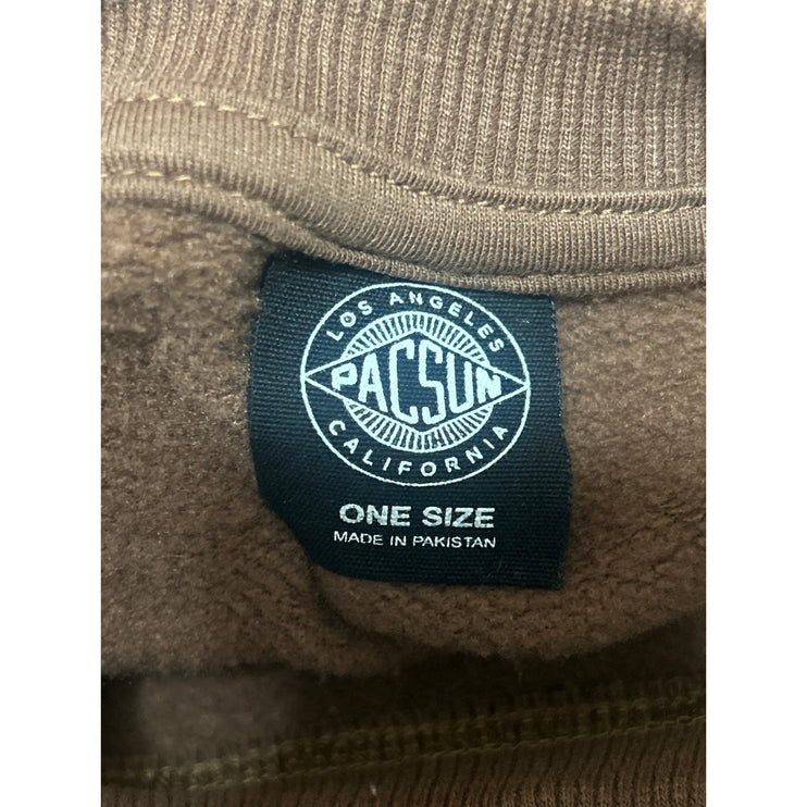 PacSun Teddy Baby Brown Long Sleeve Oversized Graphic Sweatshirt Sweater Top OS