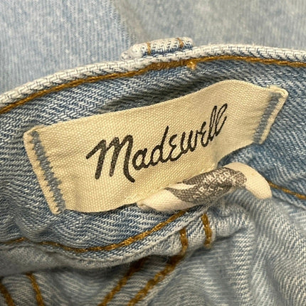 Madewell The Perfect Vintage Light Blue Cropped Wide Leg Denim Jeans Pants Sz 26