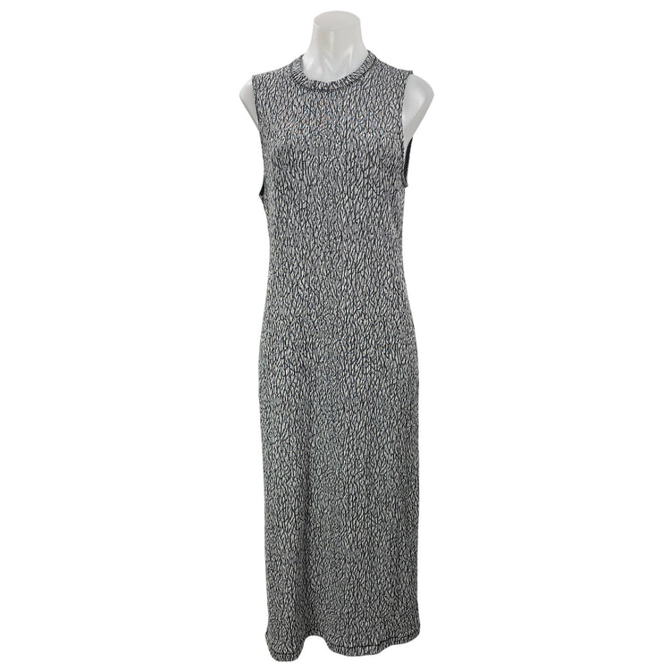 Rag & Bone Women's Black Sleeveless Crew Neck Tank Knit Midi Dress Size L