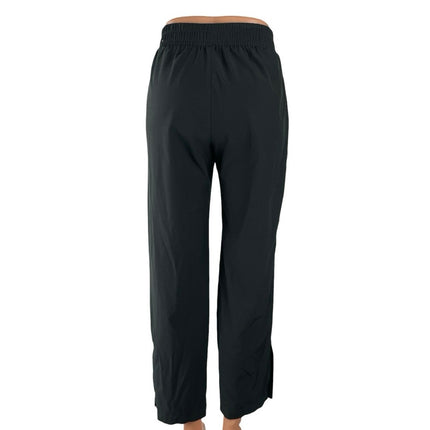 Abercrombie & Fitch Women's Black High Rise Pull On Wide Leg Trousers Pants XXS