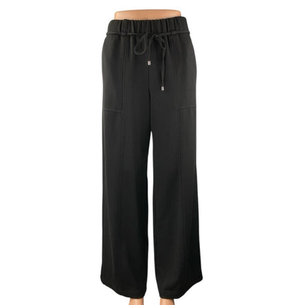 Zara Women's Black Drawstring High Rise Wide Leg Baggy Trousers Pants Size XS