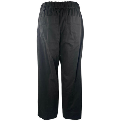 Everlane Women's Black Straight Wide Leg High Waist Pull On Trousers Pants Sz 10