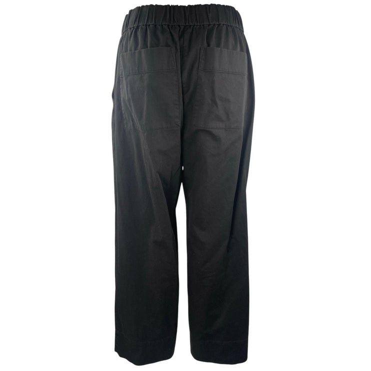 Everlane Women's Black Straight Wide Leg High Waist Pull On Trousers Pants Sz 10