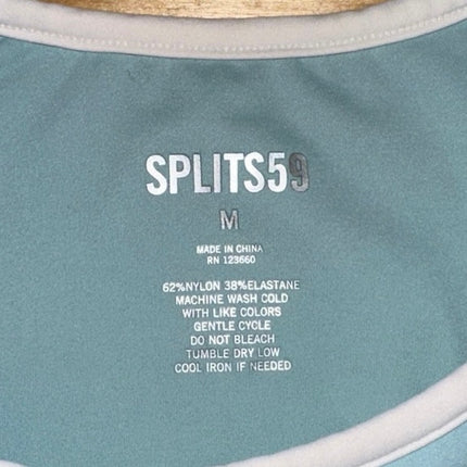 Splits59 Blue Green Sleeveless Racerback Fitness Workout Sports Bra Tank Top M