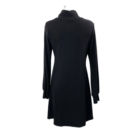 Karen Kane Women's Black Long Sleeve Mock Neck Knit A Line Mini Dress Size S