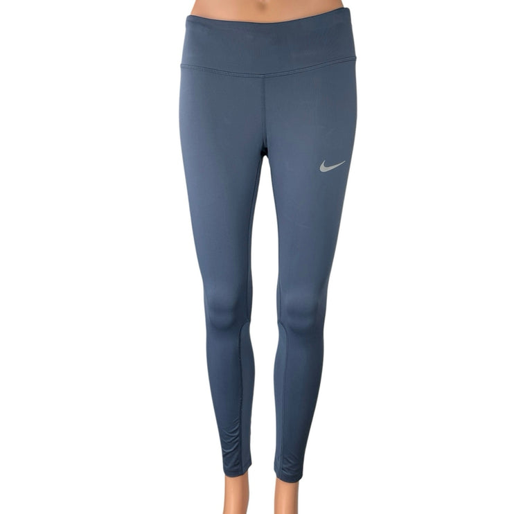 Nike Dri Fit Women's Blue Back Pocket Cropped Athletic Leggings Pants Size M