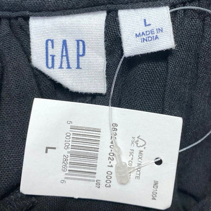 NEW Gap Black Sleeveless Tie Back Cotton Cami Camisole Tank Midi Dress Size L
