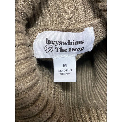 Lucywhims The Drop Women's Olive Green Long Sleeve Turtleneck Sweater Top Sz M