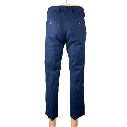 GAP Men's Navy Blue High Waisted Loose Straight Chino Trousers Pants Size 30x30