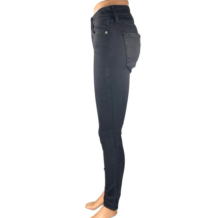 Abercrombie & Fitch Womens Black High Rise Super Skinny Denim Jeans Pants Size 4