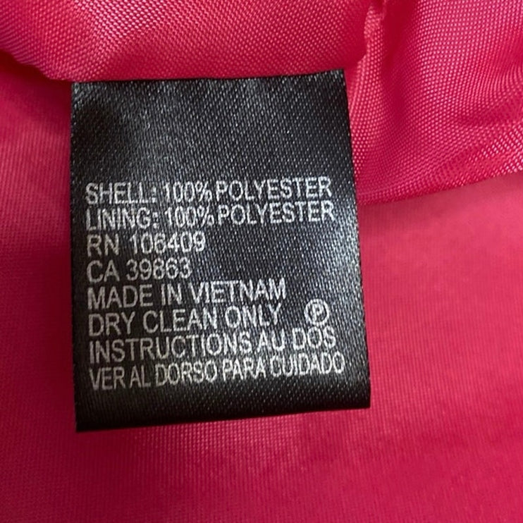 Arthur S. Levine Tahari Pink Red Sleeveless Pleated Zip Mini A-Line Dress Size 8
