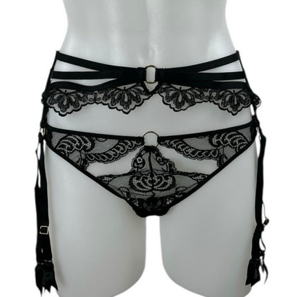 waist cincher garter belt The High Waist Leather Corset Garter Belt main image 1