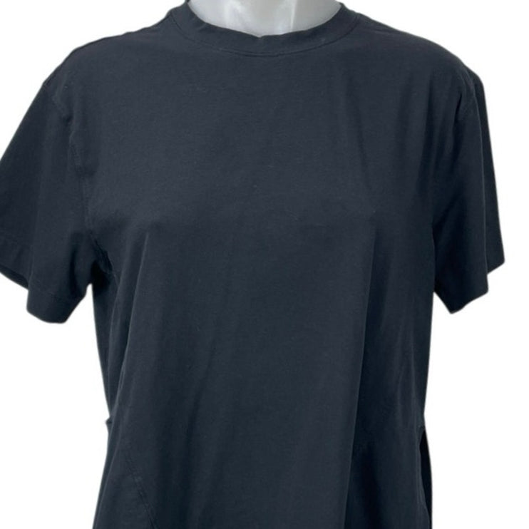 YPB Your Personal Best Black Slit Short Sleeve High Low T Shirt Tee Top Size S