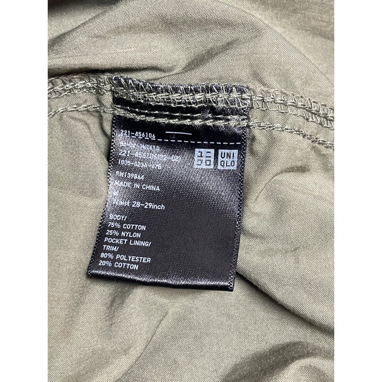 Uniqlo Women's Green High Waisted Cargo Jogger Trousers Utility Pants Size M