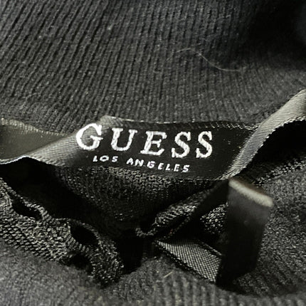 Guess Black Long Sleeves Cold Shoulder Lace Turtleneck Bodycon Sweater Dress XS