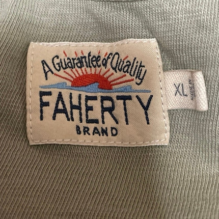 Faherty Mens Olive Green Chest Pocket Short Sleeve Button Down Shirt Top Size XL