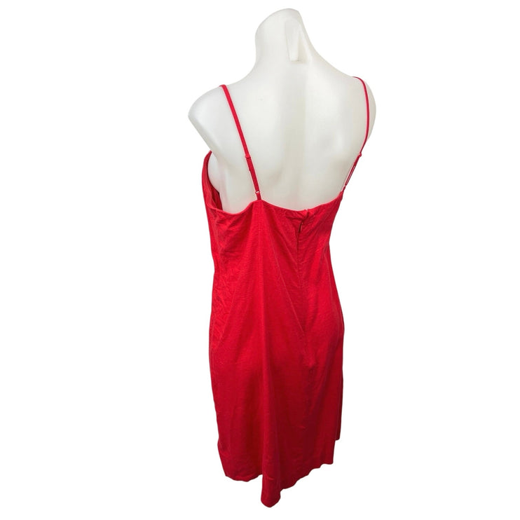 NEW Gap Red Linen Spaghetti Strap Cami Camisole Mini Slip Tank Dress Size XL