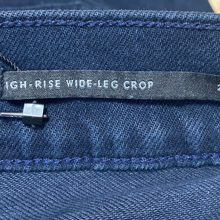 Banana Republic Women's Blue Wide Leg High Waist Crop Denim Jeans Pants Size 27