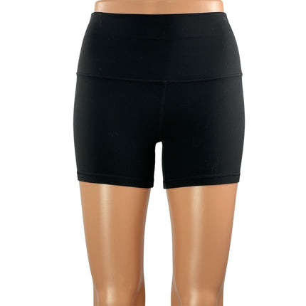 Lululemon Women's Black High Rise Yoga Workout Athletic Biker Shorts Size S