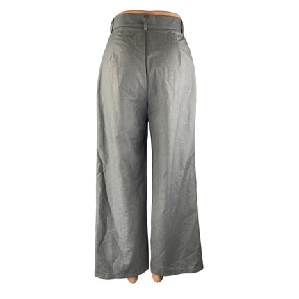 Cider Women's Gray High Rise Baggy Wide Leg Palazzo Trousers Dress Pants Size XS
