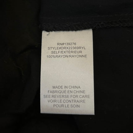 DR2 Women's Black Short Sleeve Ruffle Tie Neck Peasant Sheer Blouse Top Size 2X