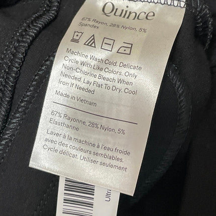NEW Quince Women's Black High Waisted Pleated Flared Trouser Dress Pants Size S