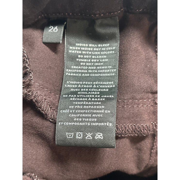 J Brand Women's Brown Mid Rise Slim Fit Skinny Leg Denim Jeans Pants Size 26