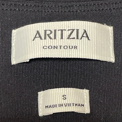Aritzia Contour Women's Black Short Sleeve Crew Neck Cropped T Shirt Tee Top S