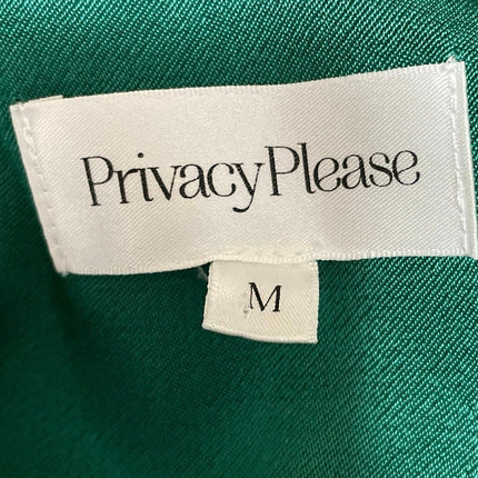 Privacy Please Green Sleeveless V Neck Front Slit Cami Maxi Slip Dress Size M