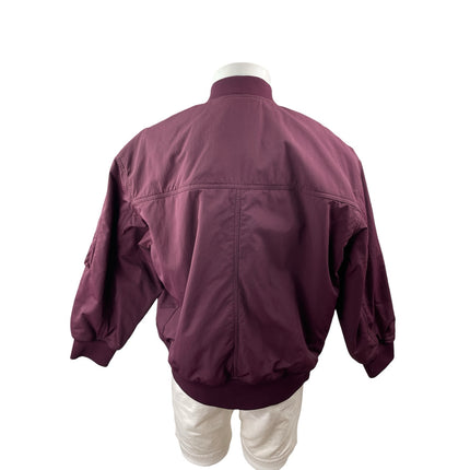 Everlane ReNew Oversized Purple Long Sleeve Windbreaker Bomber Coat Jacket Sz L