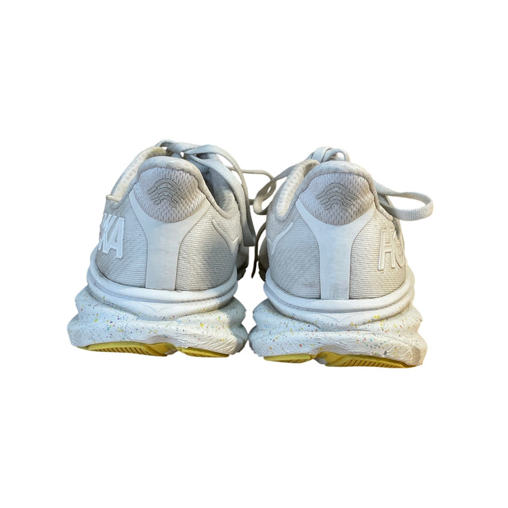 Hoka One One Clifton 9 Women's White Cosmic Gray Athletic Running Shoes 7.5B