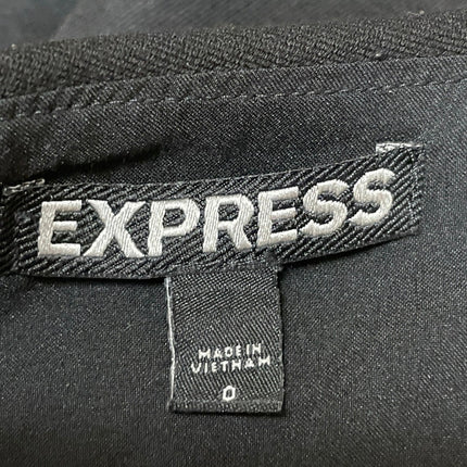 Express Women's Black High Waisted Knee Length Zipper Straight Pencil Skirt Sz 0