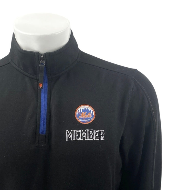 Member New York Mets MLB Basketball Omni-Wick Shotgun Quarter-Zip Pullover Sz L