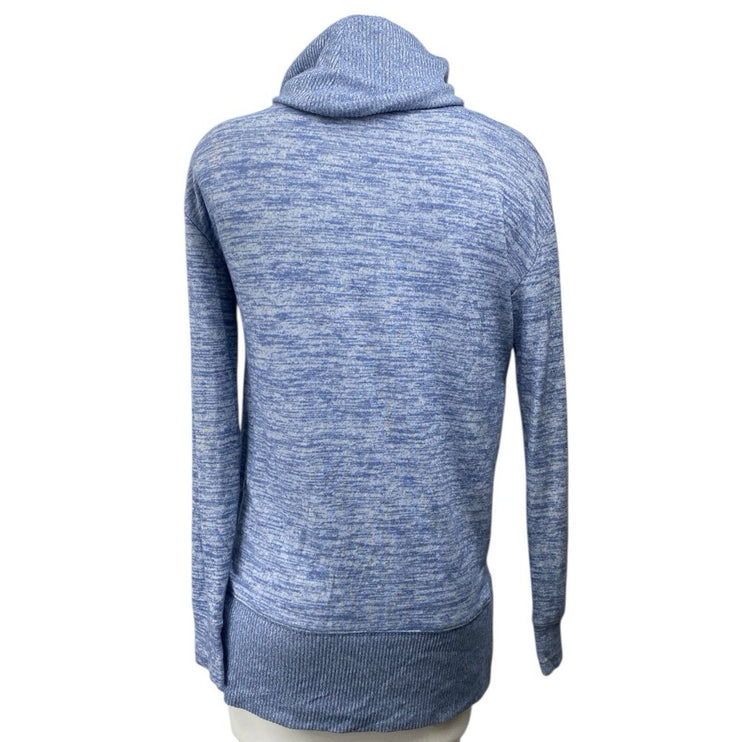 Gap Women's Blue Turtleneck Long Sleeve Slit Knit Pullover Sweater Top Size XS