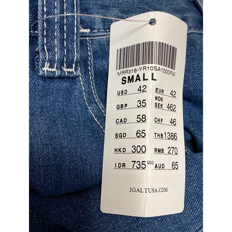 NEW Brandy Melville J.Galt Blue High Rise Wide Leg Palazzo Denim Jeans Size S