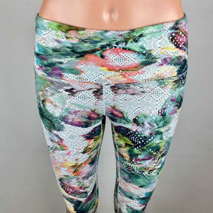 PrAna Womens Athletic Multicolor Pillar Floral Printed Workout Leggings XS