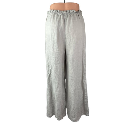 Zara Soft Touch Women's Gray High Rise Lounge Palazzo Wide Leg Trousers Pants XS