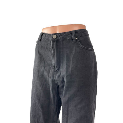 Love Bonito Women's Black High Waisted Loose Straight Leg Denim Jeans Size S