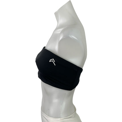 Oner Women's Black Strapless Tube Bandeau Yoga Athletic Sports Bra Top Size S