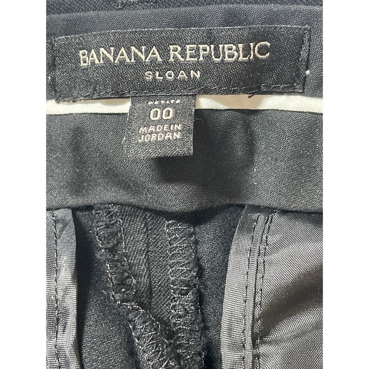 Banana Republic Sloan Women's Black Mid Rise Skinny Crop Trousers Pants Size 00