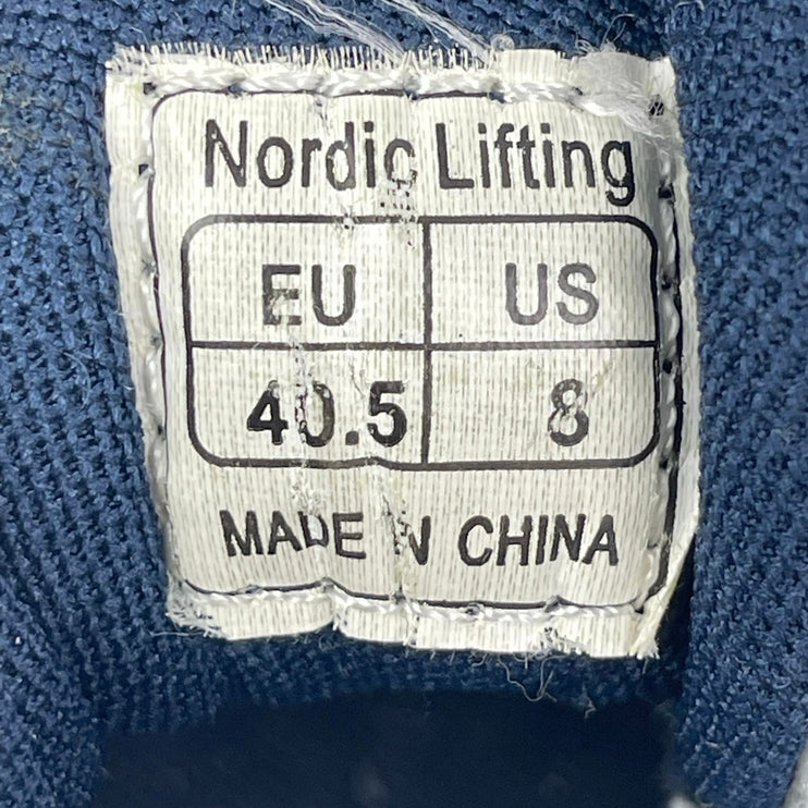 Nordic Lifting White Mesh Low Top Lace Up Round Toe Athletic Sneakers Shoes Sz 8