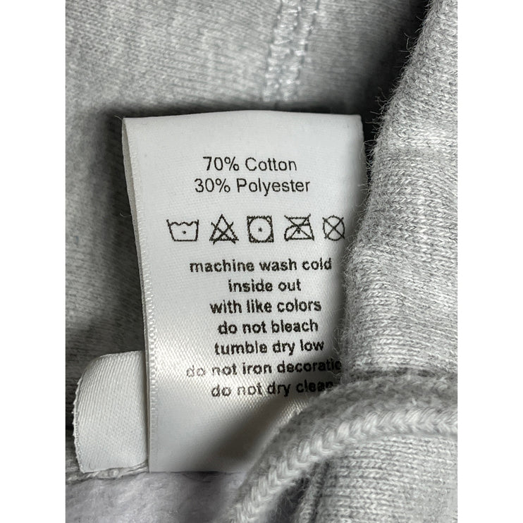 Blondi Women's Gray Fleece Embroidered Long Sleeve Hoodie Sweatshirt Top Size L