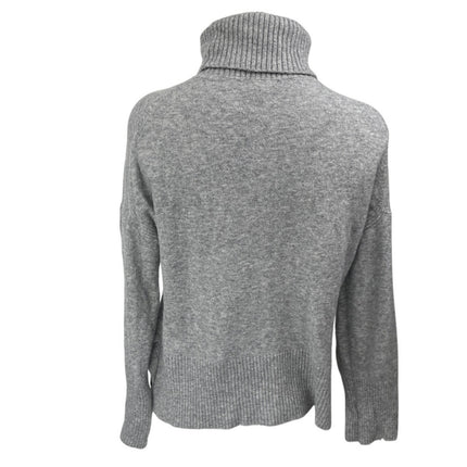 J.Crew Gray Wool Alpaca Knit Turtleneck Long Sleeve Pullover Sweater Top Size XS