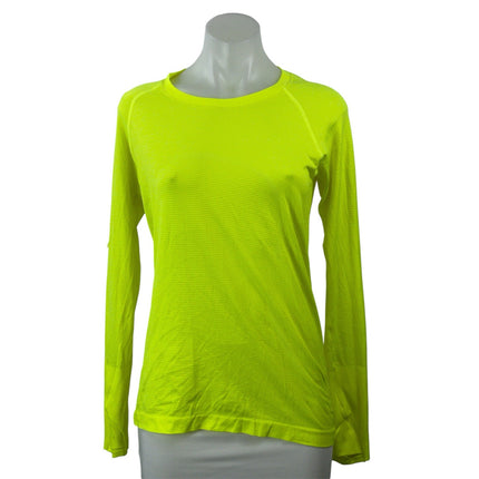 Lululemon Swiftly Tech 2.0 Yellow Long Sleeves Knit Athletic Tee T-shirt  Top M