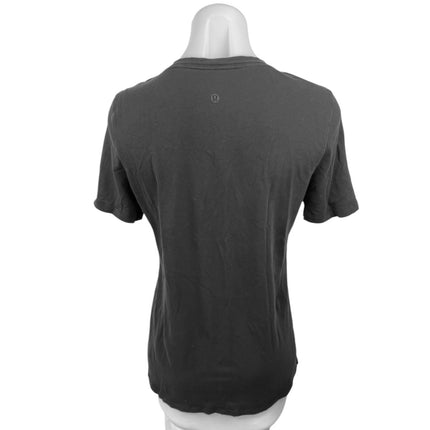 Lululemon Women's Black V-Neck Short Sleeve Slim Casual Tee T Shirt Top Size 4
