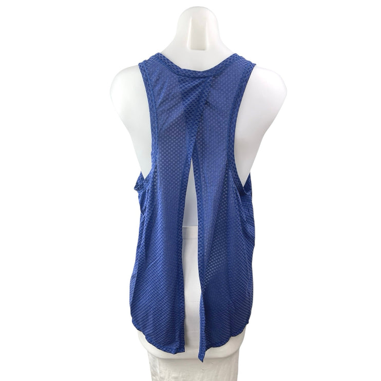 Gap Fit Women's Blue Sleeveless Split Back Racerback Activewear Tank Top Size M