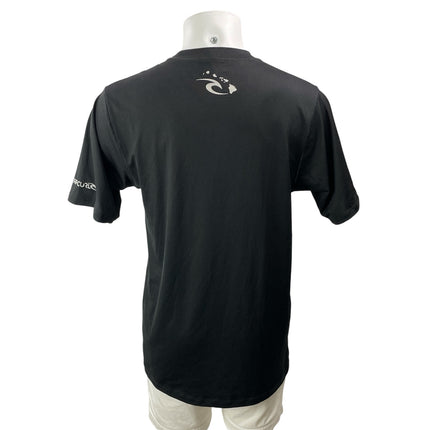 Rip Curl Mens Black Short Sleeves Graphic Print Pullover Tee T-shirt Top Size L