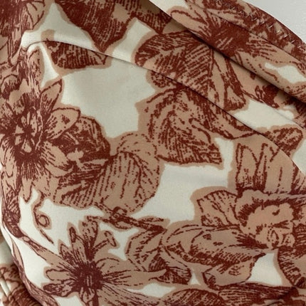 Abercrombie & Fitch Curve Love Floral Ticking Underwire Bikini Swimwear Set XL/M