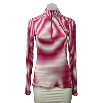 Nike Dri Fit Pink 1/4 Zip High Neck Long Sleeve Athletic Running Top Size XS