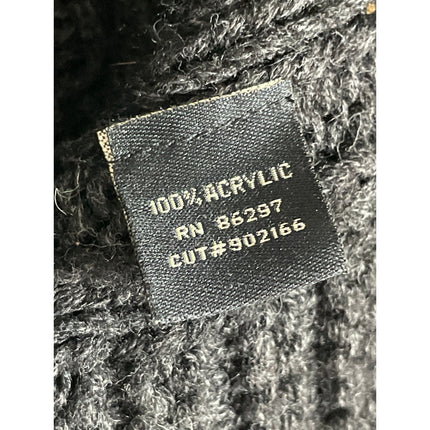BCBGMAXAZRIA Women's Gray Chunky Cable Knit Sleeveless Wrap Sweater Vest Top S